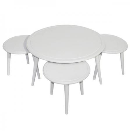 ویژگی های میز عسلی گرد سفید