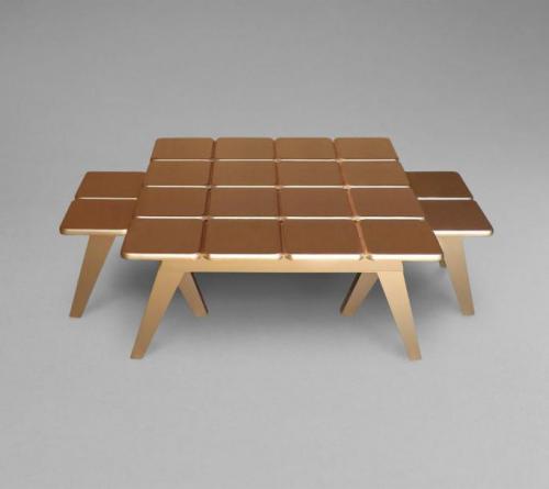 خرید عمده میز عسلی پازلی مربع