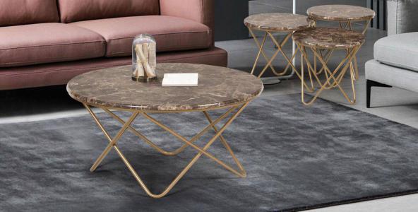 خرید عمده میز جلو مبلی پایه استیل