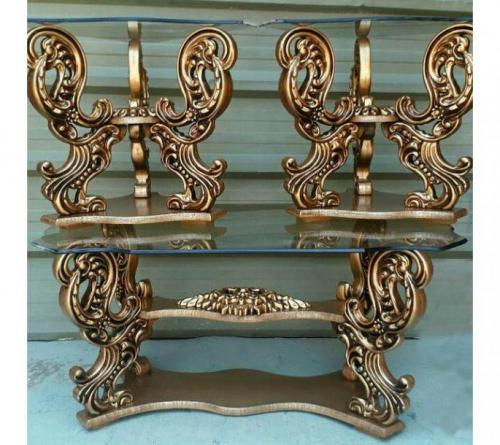 معرفی انواع میز جلو مبلی طرح دار