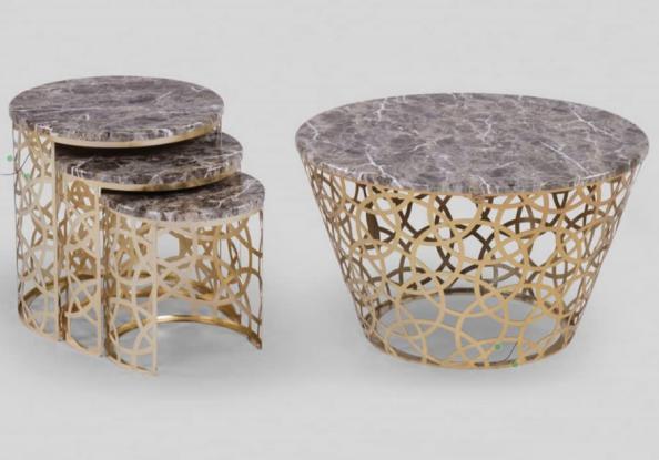 معرفی انواع میز عسلی طلایی 